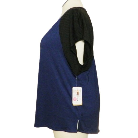 Shape Activewear $60 PSU17532 Medieval Blue Top Teardrop Back 1X NWT - Picture 3 of 4